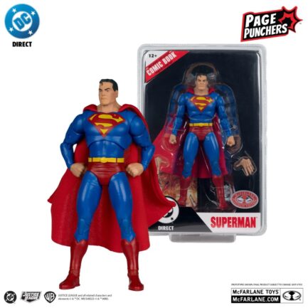 DC Direct Page Punchers Action Figure SUPERMAN (Alex Ross Justice Comic Book Series) Limited Chase Red Platinum Edition